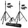 5 Core Speaker Stand Pair Tripod Floor Heavy Duty Adjustable Up to 72 Inch DJ Studio Monitor Stands Pole Mount - SS HD 2PK BLK Bag