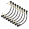Cable Matters 8-Pack 6 Inches Braided Guitar Patch Cable (Guitar Effect Pedal Cables) with Gold-Plated Connectors in Black