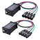 Cable Matters XLR Audio Over Ethernet Snake (XLR Snake 4 Channel, Digital Snake Box) with 2 Boxes - 4X XLR Male Pigtail Box and 4X XLR Female Pigtail Box Compatible with EtherCON Connector, Black