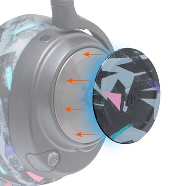 WC Side Speaker Plates for Arctis Nova Headsets Made by Wicked Cushions   Fits Arctis Nova Pro Wireless, Pro Wired, Nova 7, 7X, 7P   Designs Perfectly Match WC Headbands &amp; Earpads   90's Black