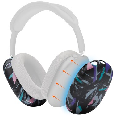 WC ShellZ Max - Protective Headphone Exterior Shell Covers for Airpods Max Made by Wicked Cushions   Made with Premium Silicone   90's Black