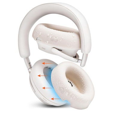 WC SweatZ QC Ultra V2 - Patented Protective Earpad Covers for Bose QuietComfort Ultra by Wicked Cushions   Sweatproof &amp; Easily Washable   Does not fit Any Other Bose Headphones   White Smoke