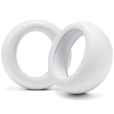 WC PadZ Pulse Elite - Upgraded PU Leather Earpads Compatible with PS5 Pulse Elite by Wicked Cushions   Thicker Cushion &amp; Wider Opening   White
