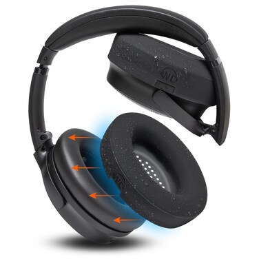 WC SweatZ QuietComfort - Patented Earpad Covers for Bose QuietComfort 45, 35, 35ii, QC2, QC25, QC15, AE2, AE2i, SoundTrue, SoundLink by Wicked Cushions   Sweatproof &amp; Easily Washable   Black