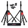 5 Core Speaker Stand Tripod Floor Adjustable Up to 48 Inch DJ Studio Monitor Stands Pole Mount Pair - SS HD 2PK 4FT WB
