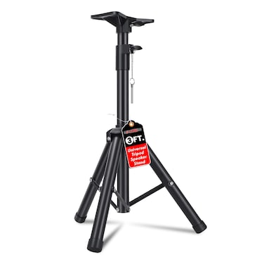 5 Core Speaker Stand Tripod Floor Heavy Duty Adjustable 24 to 36 Inch DJ Studio Short Monitor Stands Pole Mount - SS HD 1PK 3FT BLK WOB