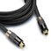 FosPower 24K Gold Plated Toslink Digital Optical Audio Cable (S/PDIF) - [Zero RFI &amp; EMI Interference] Metal Connectors &amp; Ultra Durable Nylon Braided Jacket (50ft)