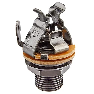 Pure Tone Multi-Contact 1/4 inch Mono Output Jack   Black Nickel   Dual Tension Grounds &amp; Dual Positive Tips for Optimal Signal, Tone &amp; Lowest Possible Noise