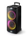 Philips X5206 bluetooth party speaker, portable with wheels, exciting light show, karaoke machine with microphone and Guitar Input, powerful bass &amp; subwoofer, long playtime, perfect for outdoor events