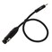 LyxPro XLR-Female to 3.5mm-Stereo (1/8" TRS) 4-Conductor Star Quad Cable, Microphone to Camcorder, DSLR Camera. Extreme Sound Clarity - 1.5 Ft - Black