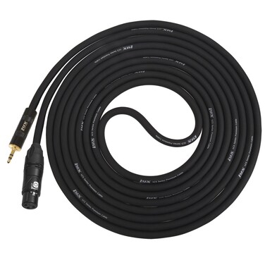 3.5Mm (1/8" Trs Mini Input) To XLR Female Star Quad Microphone Cable 25 Feet