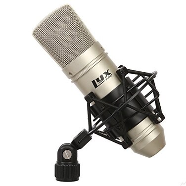 LyxPro LDC-10 Cardioid Condenser Studio Microphone, Shockmount, 10 Ft XLR Cable &amp; Foam Wind Screen for Professional Home Recording