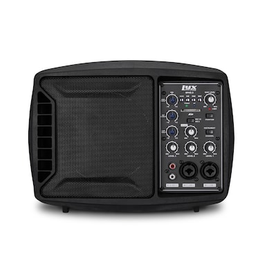 LyxPro SPA-5.5 Small PA Speaker Monitor Class-D Amplifier 3 Channel Mixer 3 Band EQ, Powerful Compact Active Speaker System amp with Mixer 48V Phantom Power