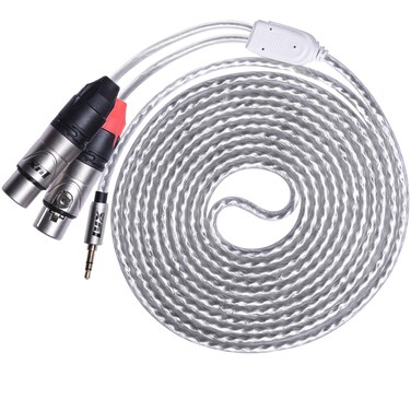 LyxPro Y-Cable 3.5mm TRS Male to 2 XLR Female Stereo Audio Y-Splitter Adapter Cable - 10 Feet