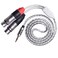 LyxPro Y-Cable 3.5mm TRS Male to Dual XLR Female Stereo Audio Y-Splitter Adapter Cable - 6 Feet
