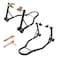 VEVOR Motorcycle Stand Lift, 850lbs Front Rear Combo Stand Lift Stand, Front Wheel Fork Stand, Rear U+L Fork Swingarm Spool Stand, Compatible with Most Yamaha Honda Kawasaki Suzuki Motorcycles, Black