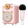 Divoom Cute Speaker with Microphone, with 7 Different Sound Modes for Singing or Talking, Karaoke Machine for Girls, Boys, Family Party, Presentation, Training, Outdoor (Pink)