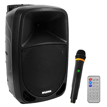 Pyle PSBT105A - 1000W Portable Bluetooth PA Speaker, 10'' Subwoofer, UHF Wireless Mic, MP3/USB/SD, Rechargeable Battery, LED Battery Indicator Lights, Black