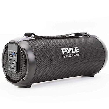 Pyle Wireless Portable Bluetooth Boombox Speaker - 100 Watt Rechargeable Boom Box Speaker Portable Music Barrel Loud Stereo System with AUX Input, MP3/USB/SD Port, Fm Radio, 2.5" Tweeter PBMSPG3BK