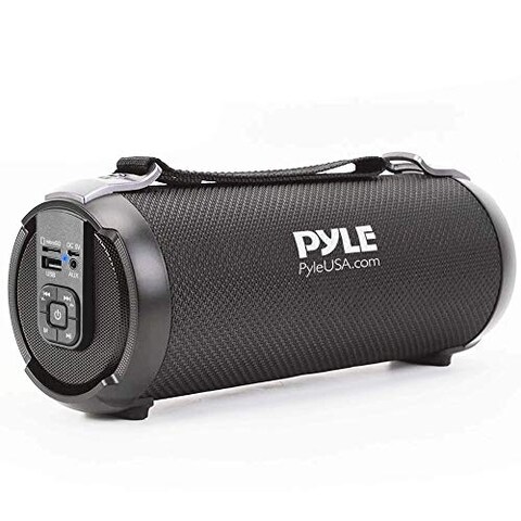 Pyle Wireless Portable Bluetooth Boombox Speaker - 100 Watt Rechargeable Boom Box Speaker Portable Music Barrel Loud Stereo System with AUX Input, MP3/USB/SD Port, Fm Radio, 2.5&quot; Tweeter PBMSPG3BK