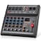 Pyle Professional Bluetooth DJ Audio Mixer - 6-Channel DJ Controller Sound Mixer w/DSP 16 Preset Effects, USB Interface, 4 XLR Mic/Line Input, AUX, FX Processor MP3 Player, Headphone Jack - PMX466