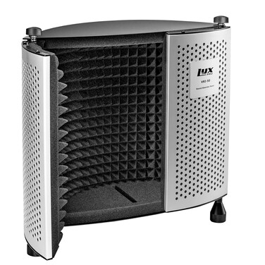 LyxPro Sound Absorbing Acoustic EVA Foam Isolation Portable Microphone Shield, Vocal Recording Panel, Four Side Enclosed High Performance, Collapsible - Stand Mountable - VRI-50