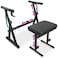 Liquid Stands Piano Keyboard Stand and Bench Set - Portable Heavy Duty Digital Piano Stand for 54-88 Key Electric Pianos &amp; Adjustable Piano Bench, Chair, Stool - Sturdy Keyboard Music Stand and Seat
