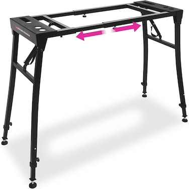 Liquid Stands Collapsible Piano Keyboard Stand - Adjustable and Portable Heavy Duty Music Stand for Kids &amp; Adults - Fits 54-88 Key Electric Digital Pianos - Sturdy Musical Keyboard Table