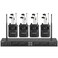 Phenyx Pro Quad-Channel Wireless in Ear Monitor System, Mono IEM System w/ 4 Bodypacks, 4x25 UHF Frequencies, Rack Mount, 164 ft Range, Wireless in Ear Monitor for Bands/Studio (PTM-33-4B)