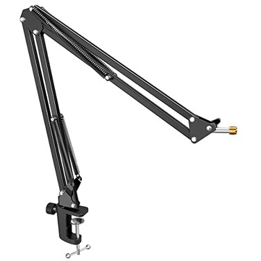 Microphone Arm Stand, FIFINE Suspension Boom Scissor Mic Stand with Heavy Duty Clamp, 3/8" to 5/8" Adapter, for Voice-over, Gaming, Recording, Studio, Home Office (CS1)