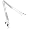 FIFINE Microphone Boom Arm, Suspension Mic Arm Stand with Mount Clamp, Metal Scissor Mic Stand with 3/8" to 5/8" Adapter for Home Studio Recording Podcast Gaming-CS1 White