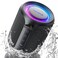 Bluetooth Speaker Wireless,IP67 Waterproof &amp; Dustproof Portable Speaker with Lights,15W Loud Stereo Sound, 2500mAh Battery All Day Playtime, TWS Pairing, BT5.3,for Home/Party/Outdoor/Beach - Black
