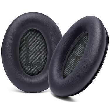 WC Wicked Cushions Upgraded Replacement Ear Pads for Bose QC35 &amp; QC35ii (QuietComfort 35) Headphones &amp; More - Softer Leather, Luxurious Memory Foam, Added Thickness, Extra Durability   Black