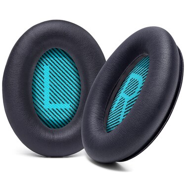 WC Wicked Cushions Premium Replacement Ear Pads for Bose Headphones - Compatible with QC15 / QC25 / QC35 &amp; 35 ii / QC2 / AE2 / AE2i / AE2W / Soundlink - Softer Leather, Luxury Memory Foam   Black
