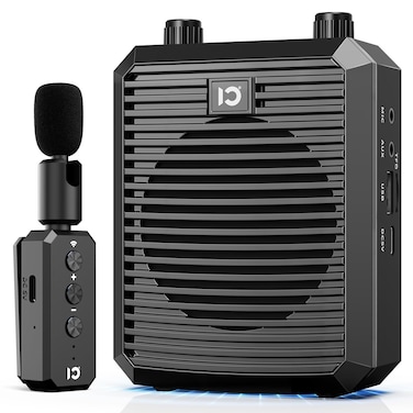 SHIDU Voice Amplifier with Wireless Lavalier Microphone, Portable Speaker with 2.4G Wireless Microphone Rechargeable Personal PA System for Teachers Classroom Meeting Training