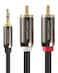 FosPower 3.5mm to RCA Cable (10FT), RCA Audio Cable 24K Gold Plated Male to Male Stereo Aux Cord [Left/Right] Y Splitter Adapter Step Down Design