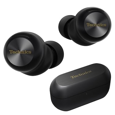 Technics Reference Class Hi-Fi Wireless Earbuds, Dolby Atmos with Head Tracking, Adaptive Noise Cancelling, 3 Device Multipoint, 10-hr Battery, Wireless Charging, Improved Fit - EAH-AZ100-K (Black)