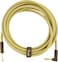 Fender Deluxe Series Instrument Cable, Guitar Cable, Guitar Accessories, Straight/Angle, Tweed, 15ft