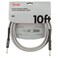 Fender Professional Series Tweed Instrument Cable, Guitar Cable, Guitar Accessories, Straight/Straight, White, 10ft