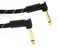 Fender Deluxe Series Patch Cable, Guitar Cable for Guitar Effects Pedal, Angle/Angle, Black Tweed, 1ft