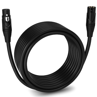 LyxPro Balanced XLR Cable Premium Series Microphone Cable, Speakers and Pro Devices Cable, 30 Feet- Black