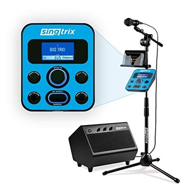 Singtrix Portable Karaoke Machine On Shark Tank, Kids &amp; Adults, All-In-One Karaoke System, 350+Voice Effects &amp; Autotuning, PA Speaker, Party Bundle, Karaoke Microphone, Use Free YouTube Karaoke Songs