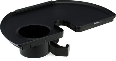 Gator Frameworks Microphone Stand Accessory Tray with Drink Holder and Guitar Pick Tab; 12" x 7" (GFW-MIC-ACCTRAY)