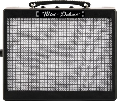 Fender Mini Deluxe Electric Guitar Amp, with 1-Year Warranty, Mini Guitar Amp, Portable Guitar Amp, Guitar Accessories, 3 Watts, Black
