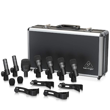 Behringer BC1200 Professional 7-Piece Drum Microphone Set for Studio and Live Applications, Black