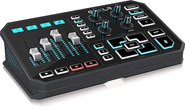 TC-Helicon GoXLR Revolutionary Online Broadcaster Platform with 4-Channel Mixer, Motorized Faders, Sound Board and Vocal Effects, Officially Supported on Windows