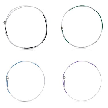 kwmobile 4/4 Violin Strings - Set of Aluminum Violin Strings for Full Size Electric and Acoustic Violin - Replacement G, D, A, E Strings for Violin