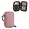 kwmobile Neoprene Case Compatible with in-Ear Headphones - 2.3 x 3.5 inches (6 x 9 cm) Case with Zip - Dark Rose