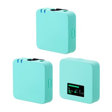 kwmobile Silicone Cover Compatible with RODE Wireless Go II Cover (Set of 3) - Case for Microphone - Peppermint Green