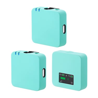 kwmobile Silicone Cover Compatible with RODE Wireless Go Cover (Set of 3) - Case for Microphone - Peppermint Green